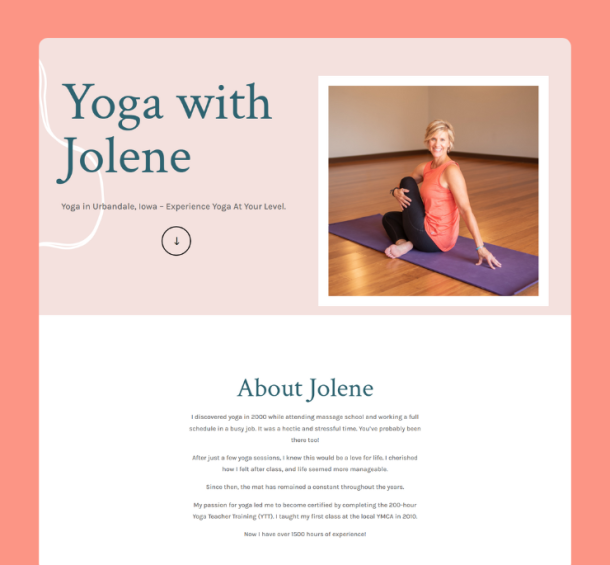 Yoga With Jolene Homepage