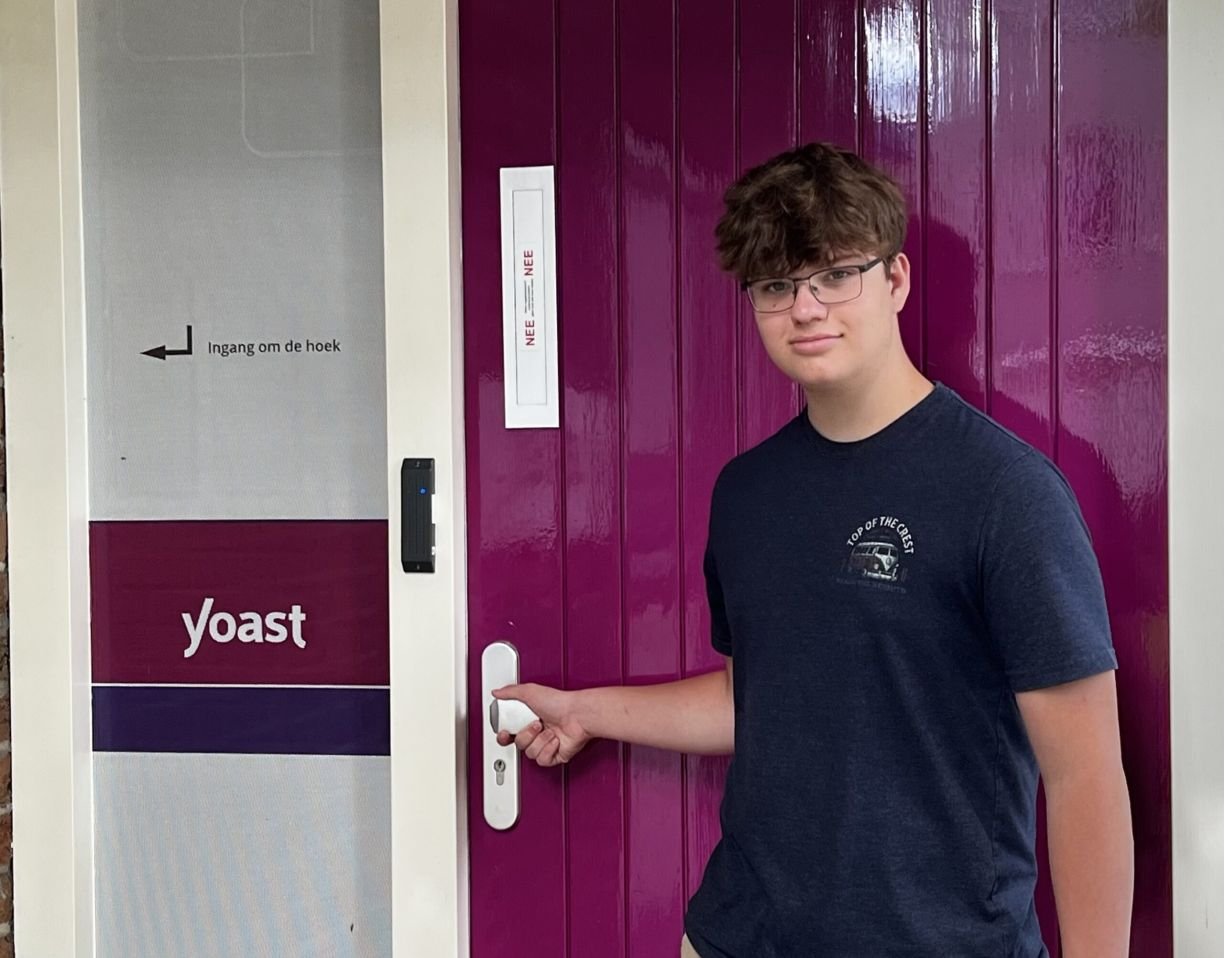 Pieter de Bruijn at the Yoast SEO office in the Netherlands.